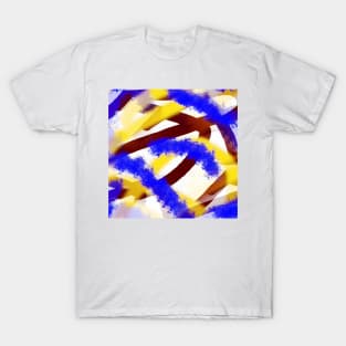 Blue, yellow and brown T-Shirt